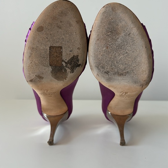 AUTHENTIC Giuseppe Zanotti Satin Peeptoe Size US8/ EU8 - Picture 7 of 10